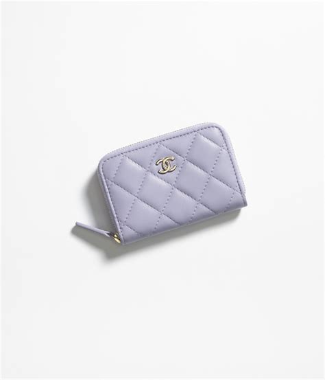 Chanel Classic Zipped Coin Purse Light Purple For Women .